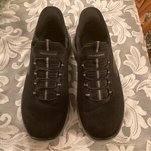 Skechers Slip-Ins Mens Shoes Sz 11 Black Sneakers Memory Foam Sports Hands Free